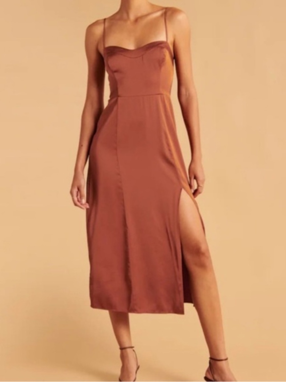 Abercrombie & Fitch Satin High Slit dress
